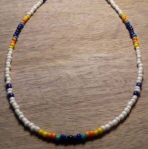 Beaded Necklace Surfer Beach Tribal Handmade